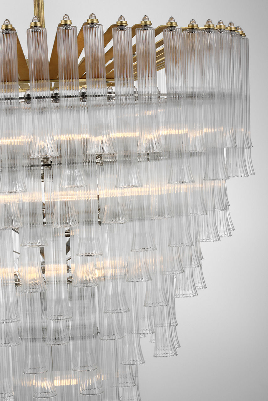 Lorelei X-Large Waterfall Chandelier | Gild | Clear Glass