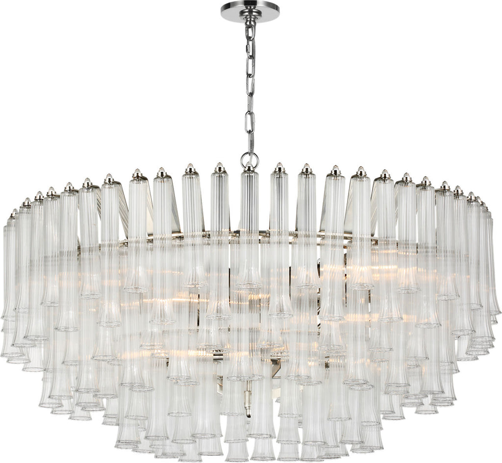 Lorelei X-Large Chandelier | Polished Nickel | Clear Glass