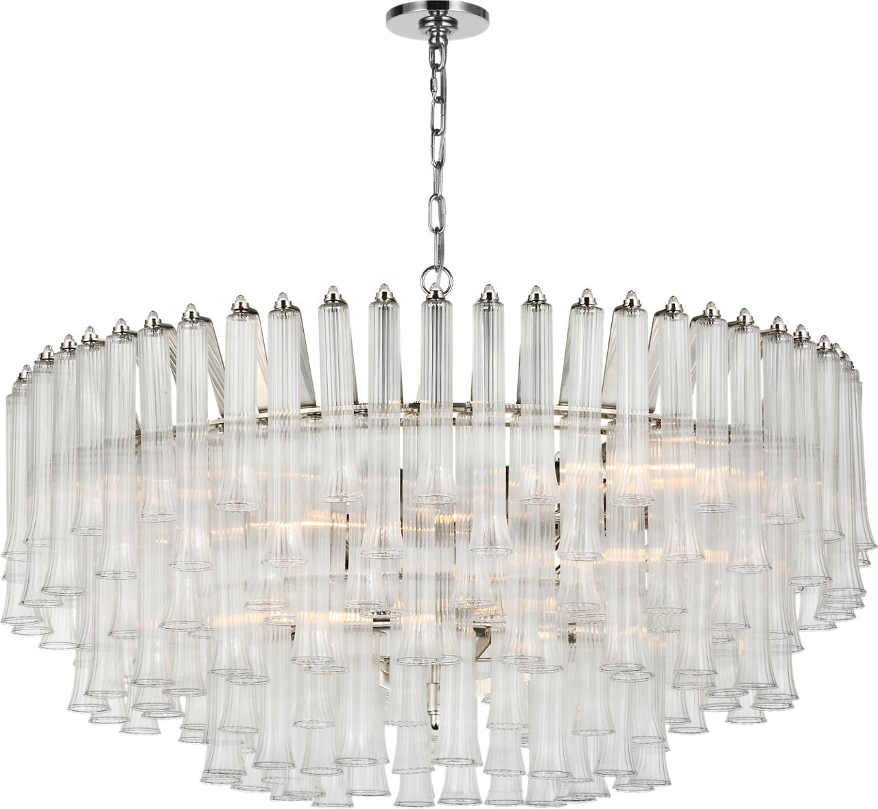 Lorelei X-Large Chandelier | Polished Nickel | Clear Glass