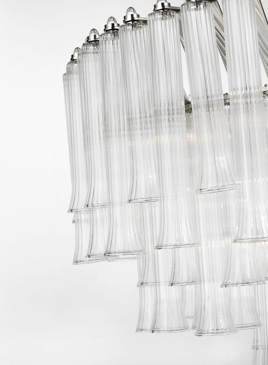 Lorelei X-Large Chandelier | Polished Nickel | Clear Glass