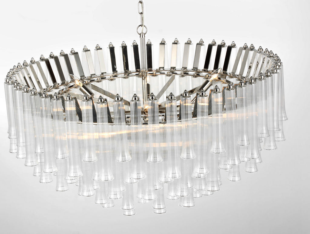 Lorelei X-Large Chandelier | Polished Nickel | Clear Glass