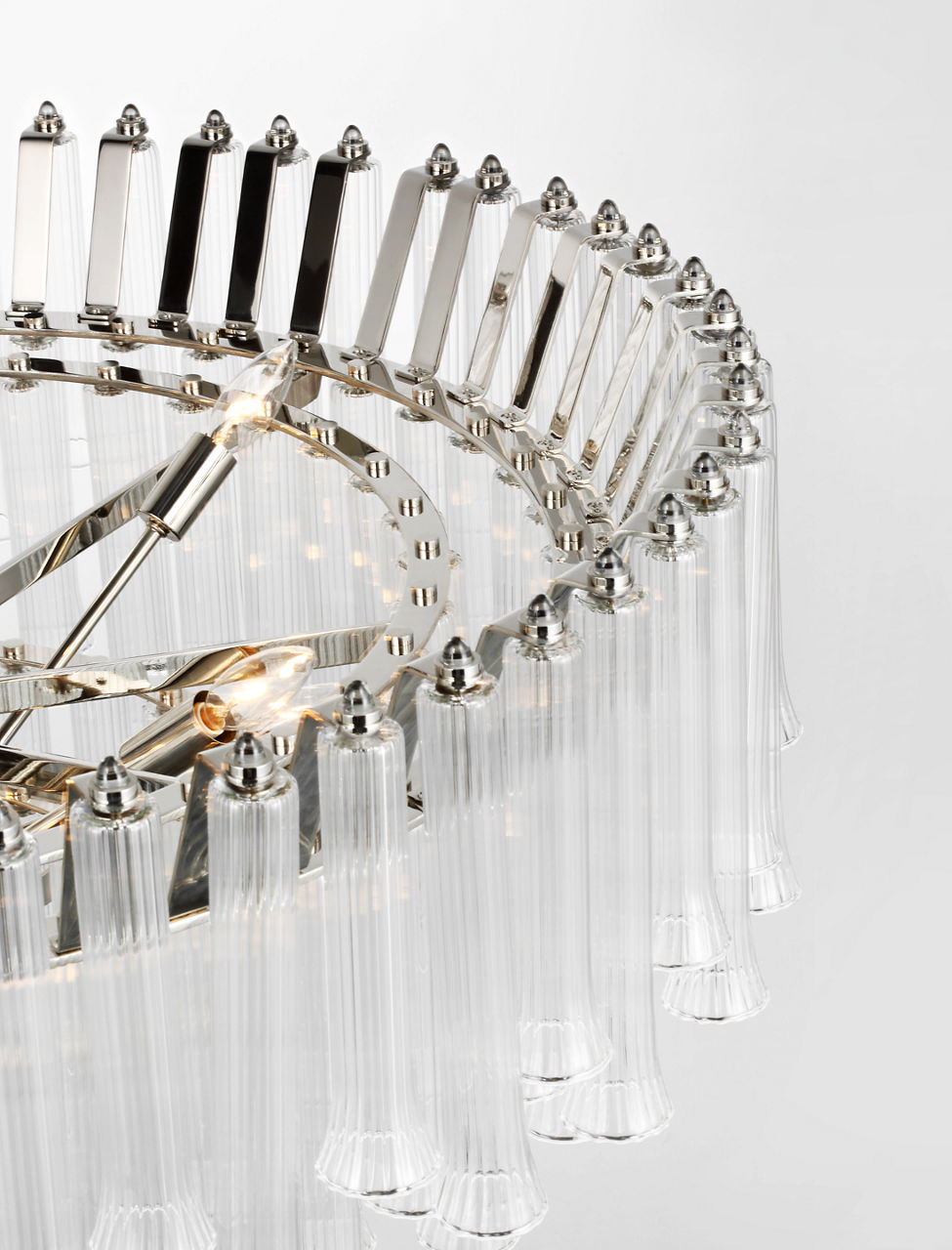 Lorelei X-Large Chandelier | Polished Nickel | Clear Glass