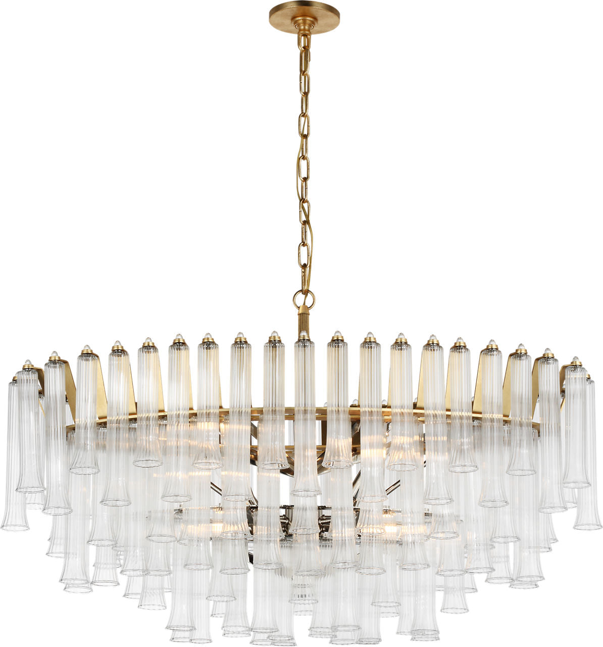 Lorelei X-Large Oval Chandelier | Gild | Clear Glass