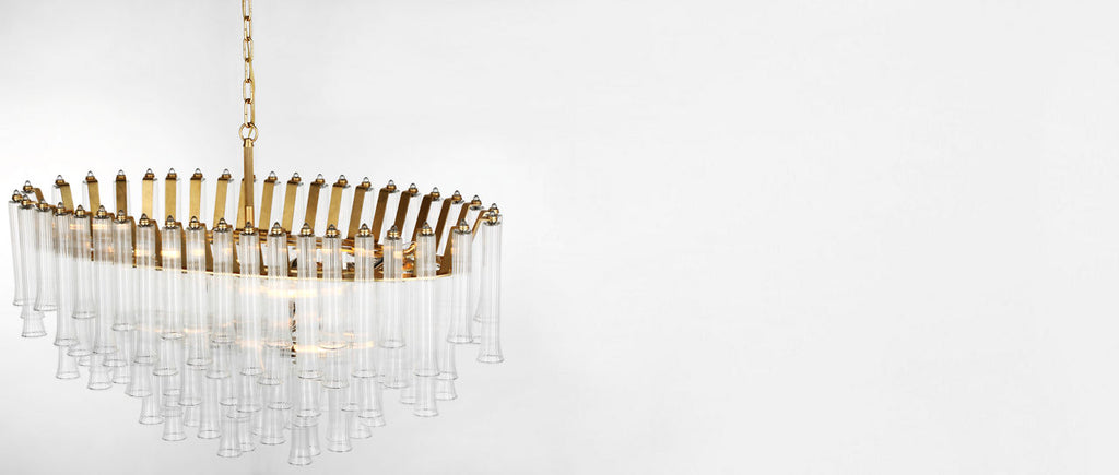 Lorelei X-Large Oval Chandelier | Gild | Clear Glass