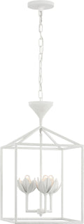 Alberto Small Open Cage Lantern | Plaster White