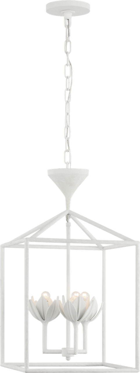 Alberto Small Open Cage Lantern | Plaster White