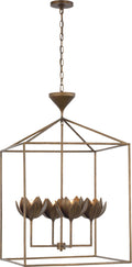 Alberto Large Open Cage Lantern | Antique Bronze Leaf