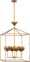 Alberto Large Open Cage Lantern | Antique Gold Leaf