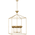 Alberto Extra Large Open Cage Lantern | Antique-Burnished Brass