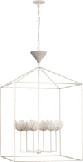 Alberto Extra Large Open Cage Lantern | Plaster White