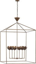 Alberto Grande Open Cage Lantern | Antique Bronze Leaf
