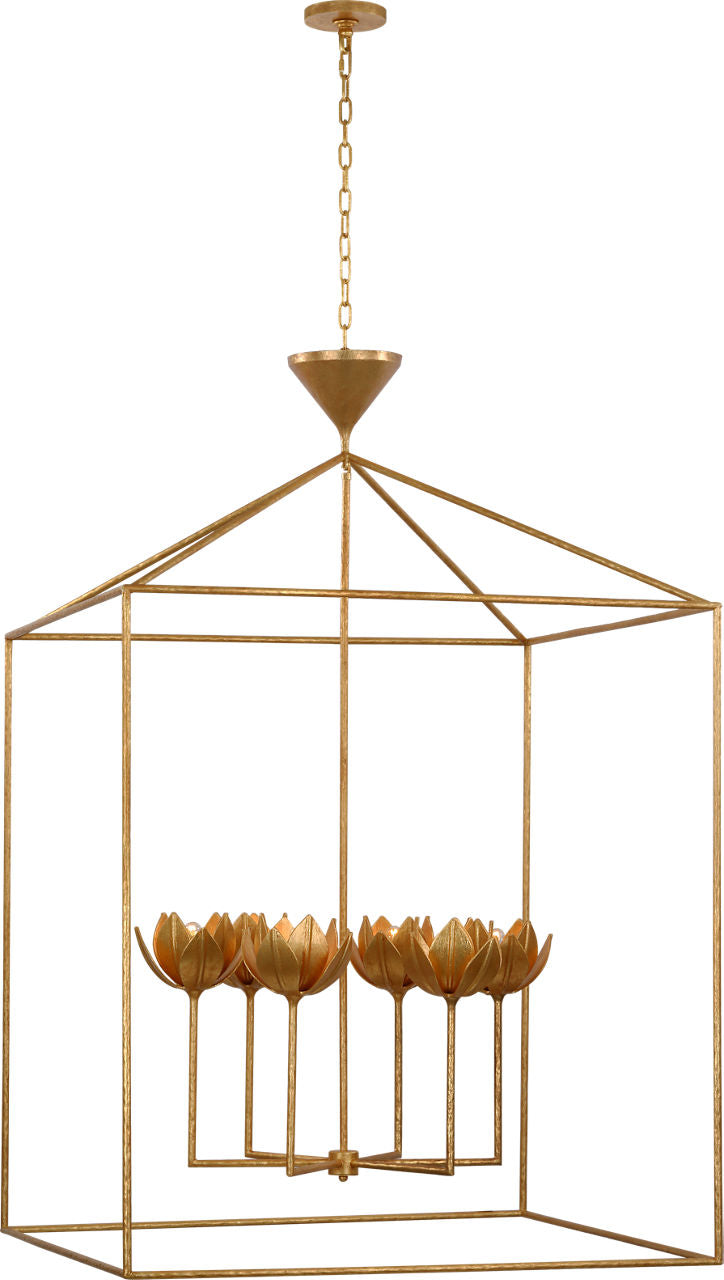 Alberto Grande Open Cage Lantern | Antique Gold Leaf