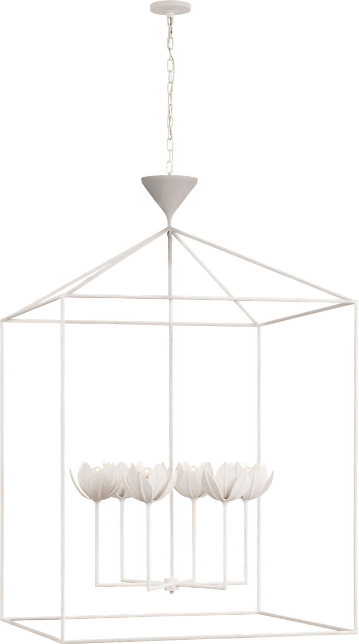 Alberto Grande Open Cage Lantern | Plaster White