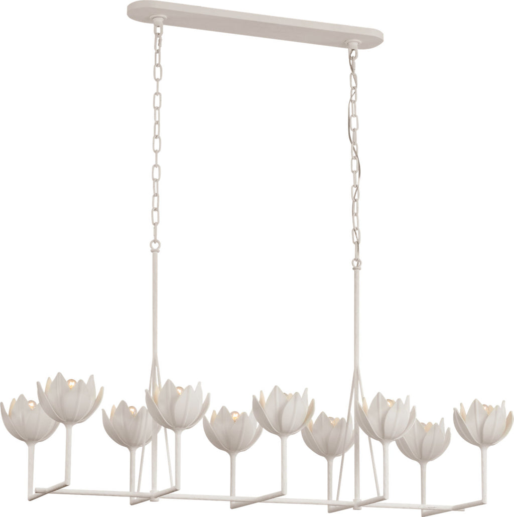 Alberto Large Linear Chandelier | Plaster White