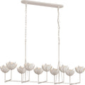 Alberto Large Linear Chandelier | Plaster White