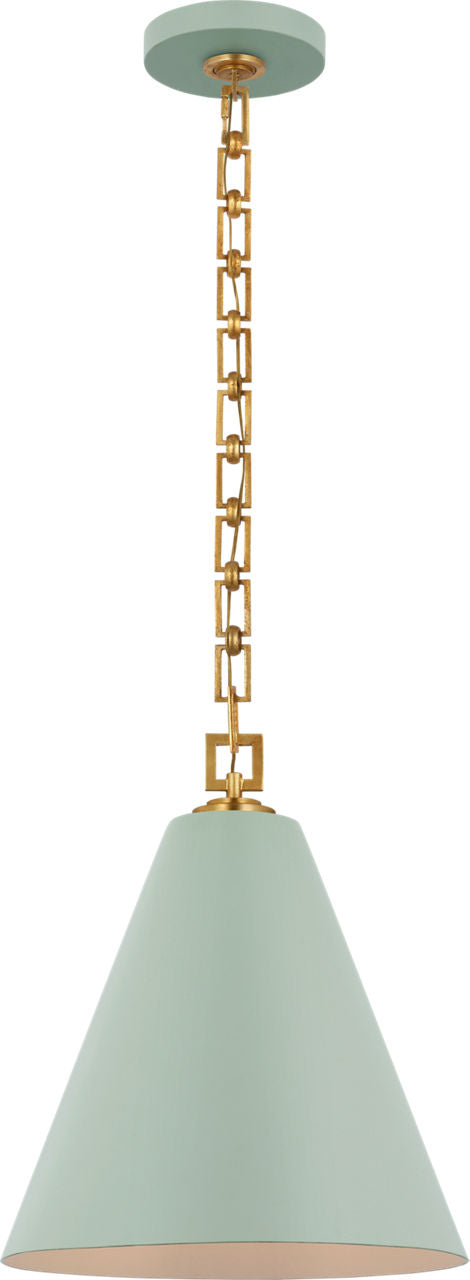 Theo 14" Pendant | Pale Blue and Gild