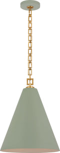 Theo 17" Pendant | Celadon and Gild