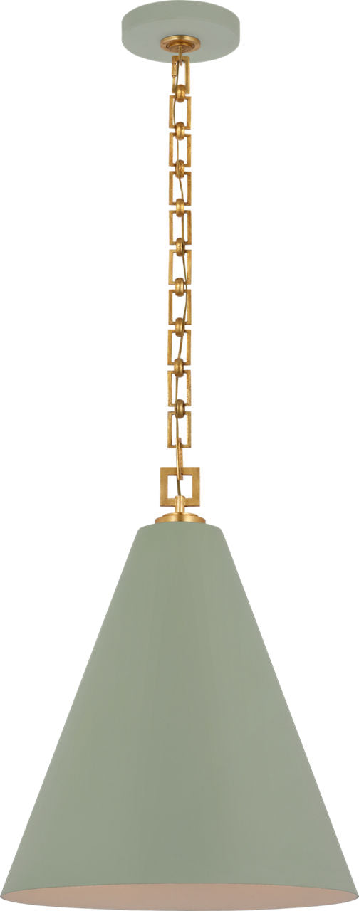 Theo 17" Pendant | Celadon and Gild