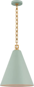 Theo 17" Pendant | Pale Blue and Gild