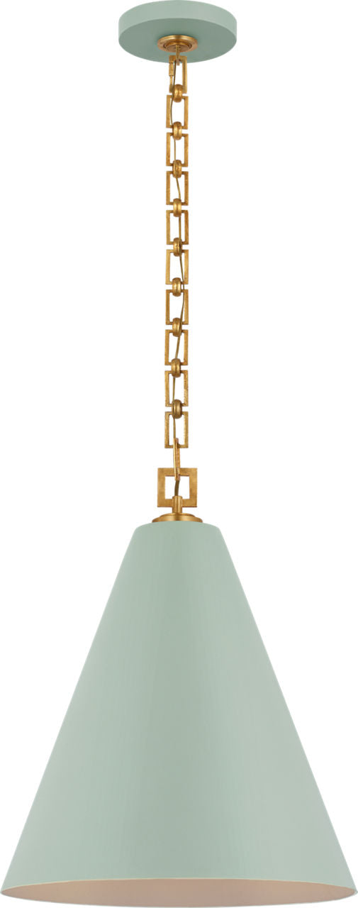Theo 17" Pendant | Pale Blue and Gild