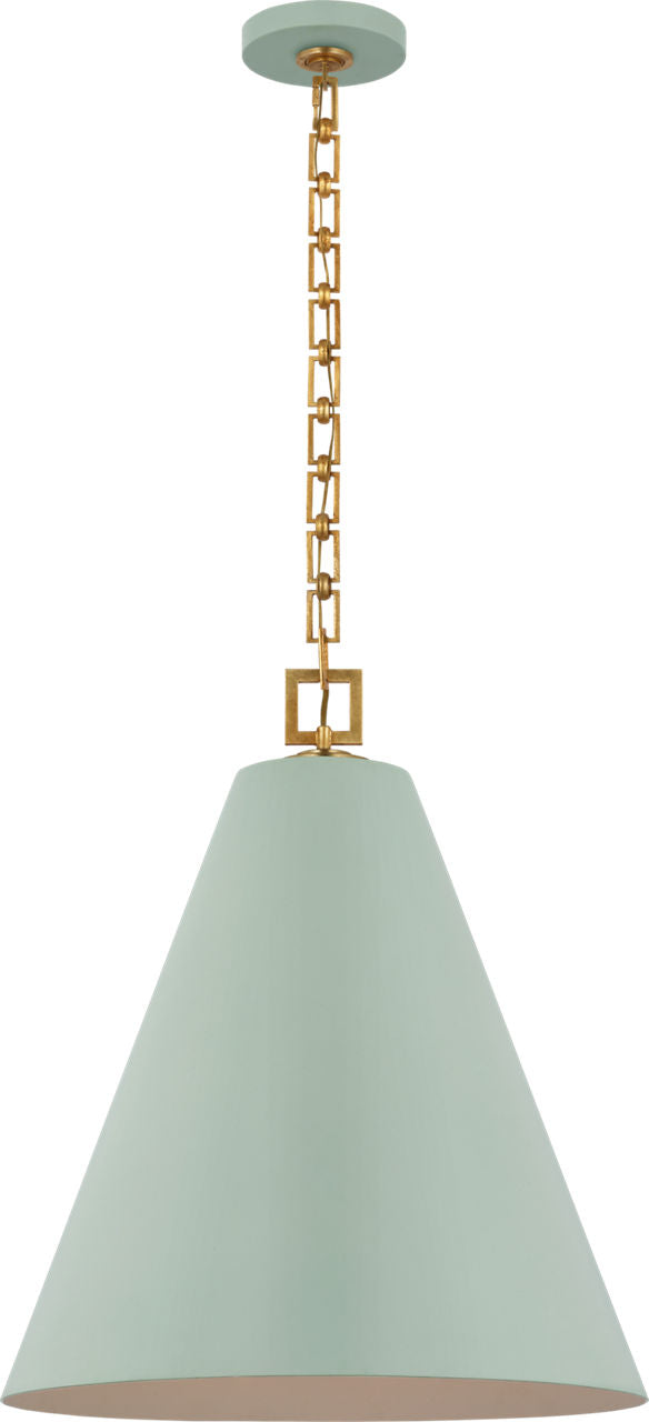 Theo 21" Pendant | Pale Blue and Gild