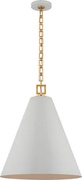 Theo 21" Pendant | Soft White and Gild