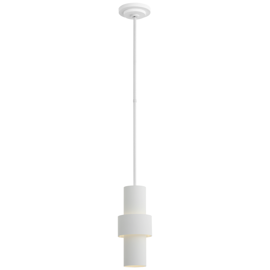 Chalmette 6" Layered Pendant | Plaster White