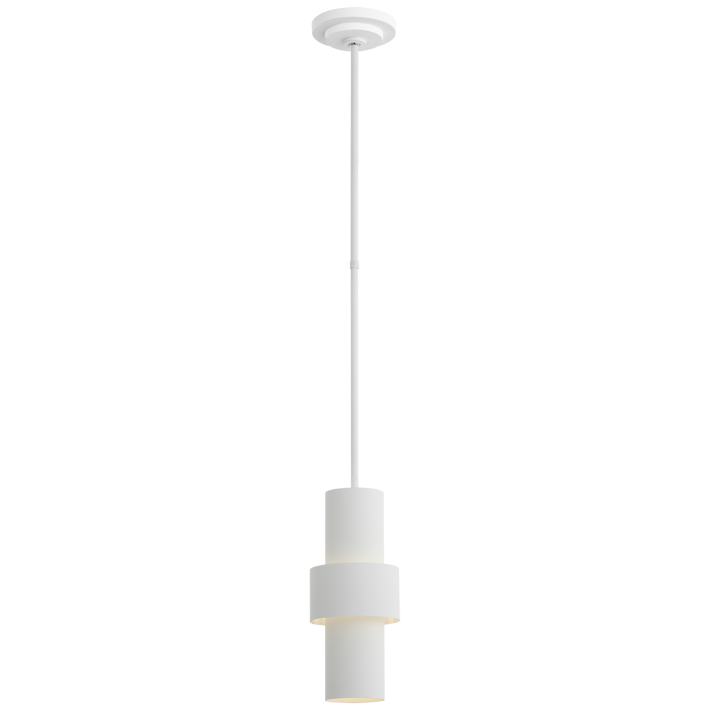 Chalmette 6" Layered Pendant | Plaster White