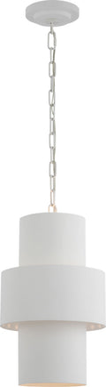Chalmette 11" Layered Pendant | Plaster White
