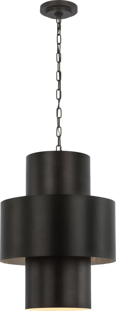 Chalmette 16" Layered Pendant | Aged Iron