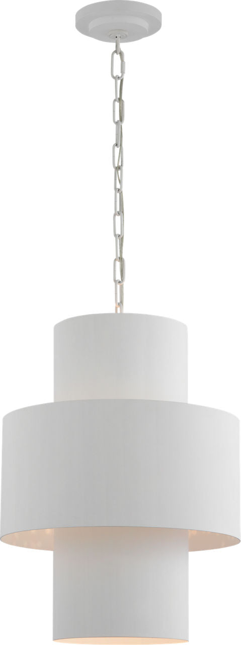 Chalmette 16" Layered Pendant | Plaster White