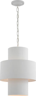 Chalmette 16" Layered Pendant | Plaster White