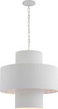 Chalmette 25" Layered Pendant | Plaster White