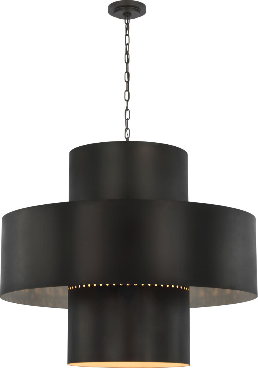 Chalmette 38" Layered Pendant | Aged Iron