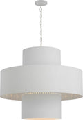 Chalmette 38" Layered Pendant | Plaster White