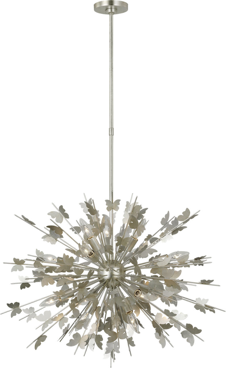 Farfalle Medium Chandelier | Burnished Silver Leaf