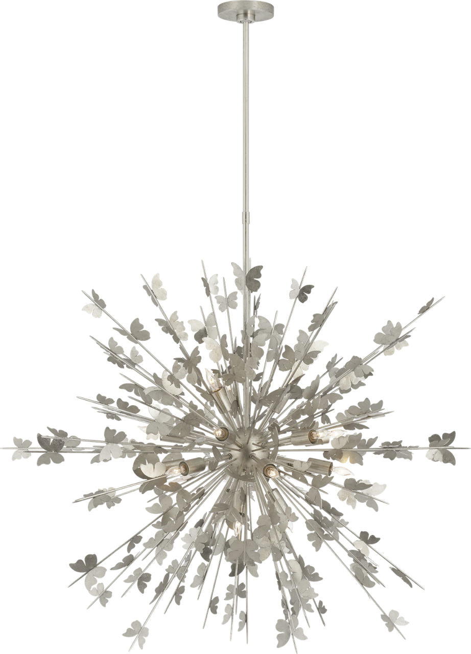 Farfalle Large Chandelier | Burnished Silver Leaf