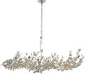 Farfalle Large Linear Chandelier | Burnished Silver Leaf
