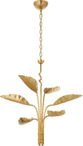 Dumaine Medium Pierced Leaf Chandelier | Antique-Burnished Brass