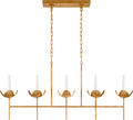 Illana Large Linear Chandelier | Antique Gold Leaf