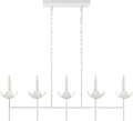Illana Large Linear Chandelier | Plaster White