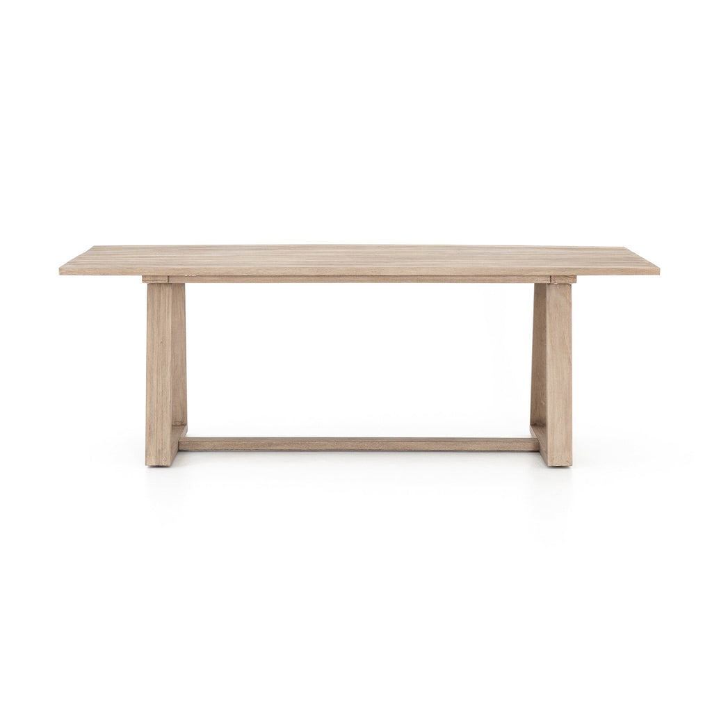 Atherton Outdoor Dining Table - Washed Brown-FSC