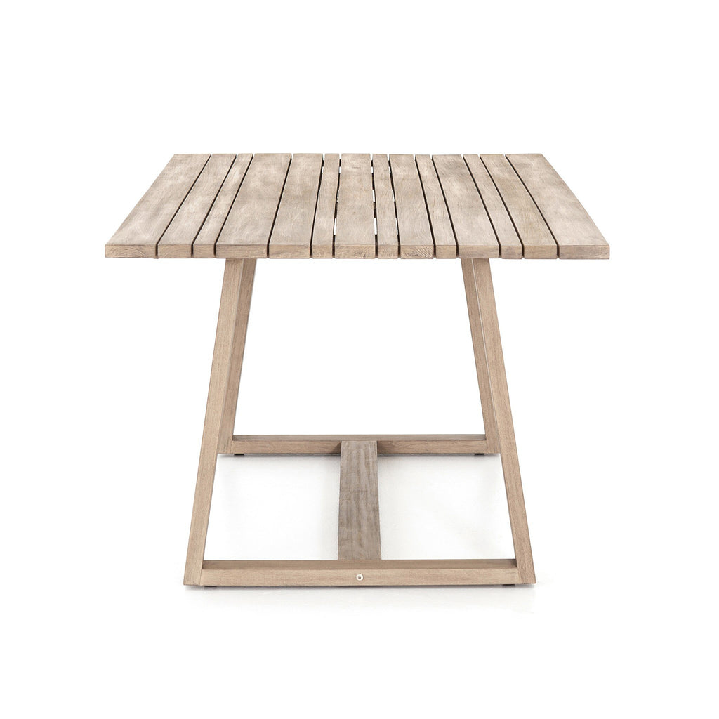 Atherton Outdoor Dining Table - Washed Brown-FSC