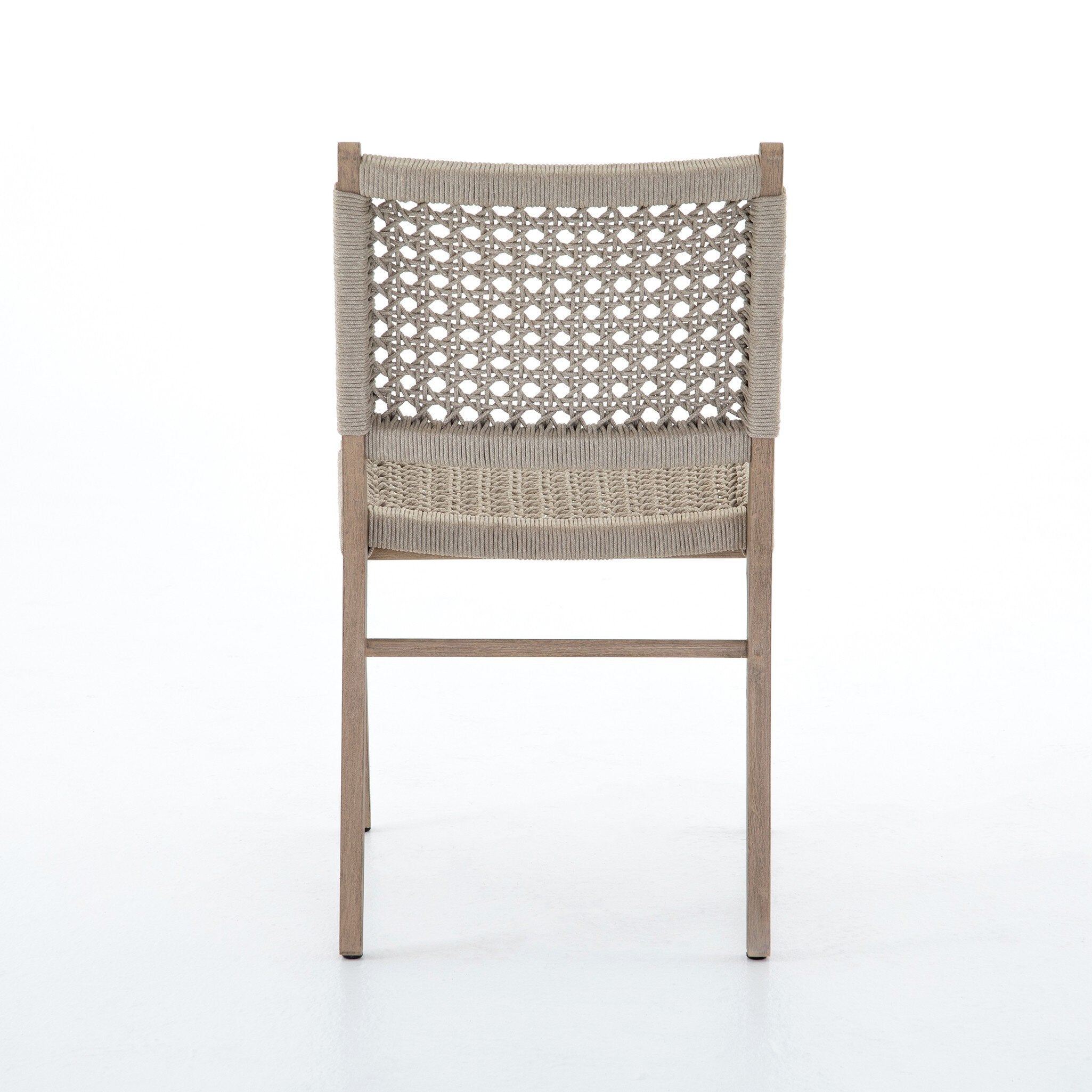 Delmar Outdoor Dining Chair - Ivory Rope | Washed Brown