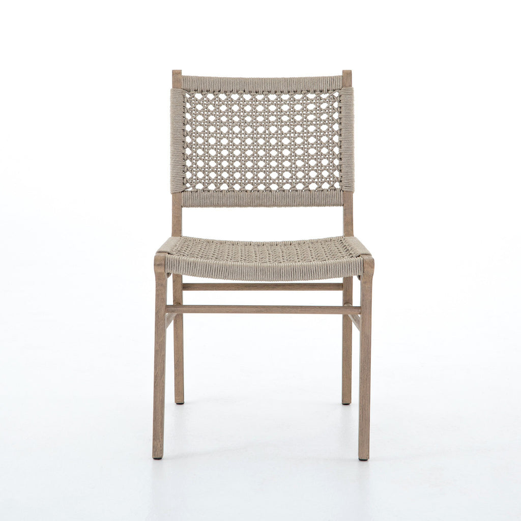 Delmar Outdoor Dining Chair - Ivory Rope | Washed Brown
