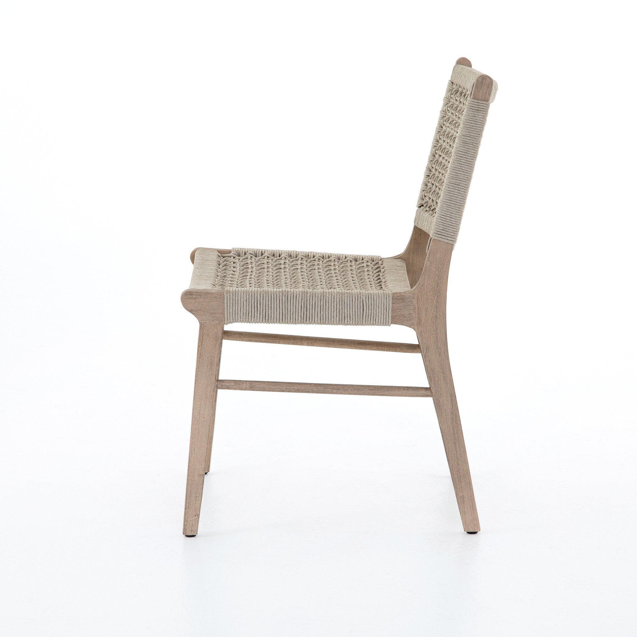 Delmar Outdoor Dining Chair - Ivory Rope | Washed Brown