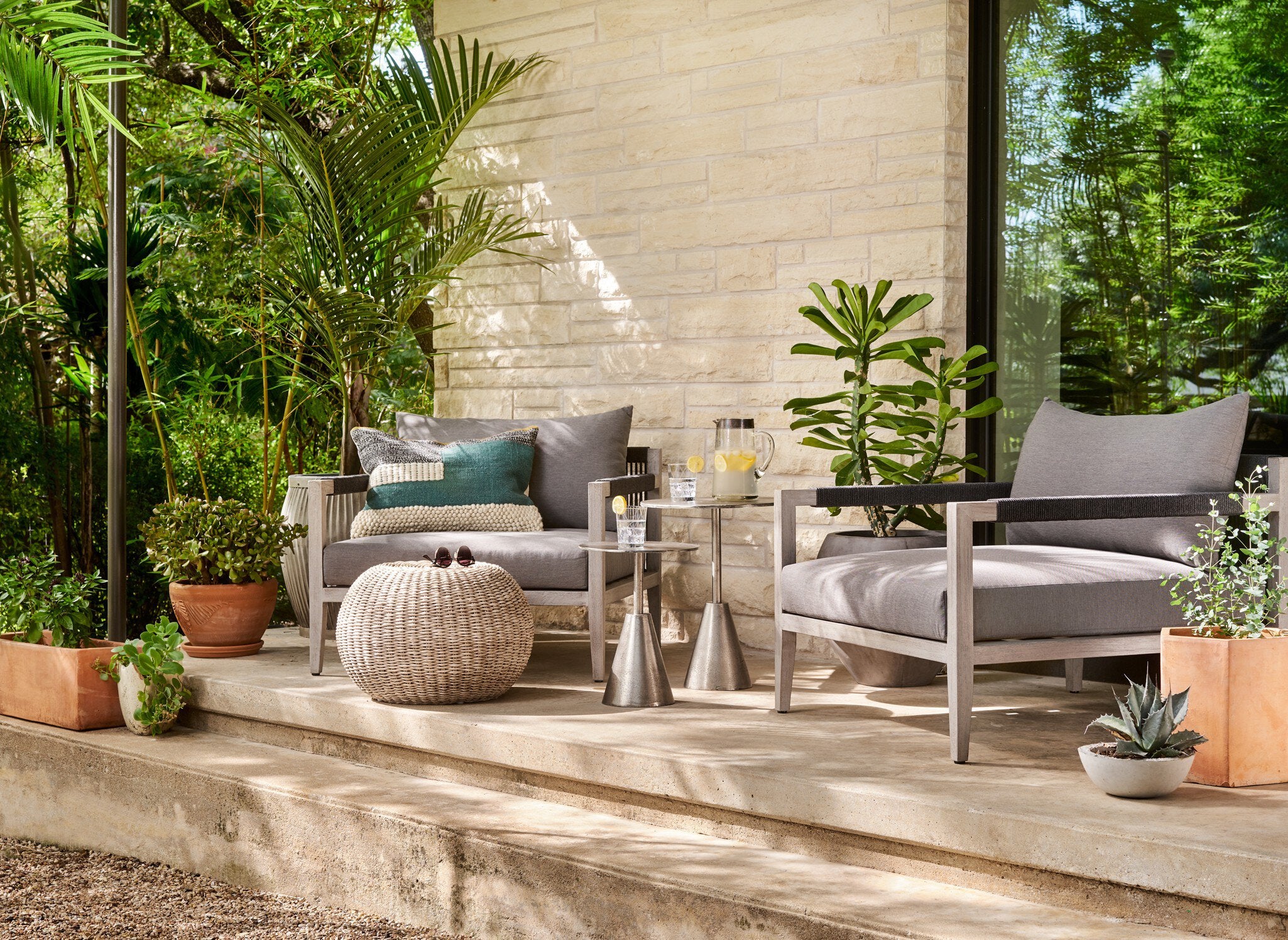Sherwood Outdoor Chair, Washed Brown - Venao Grey