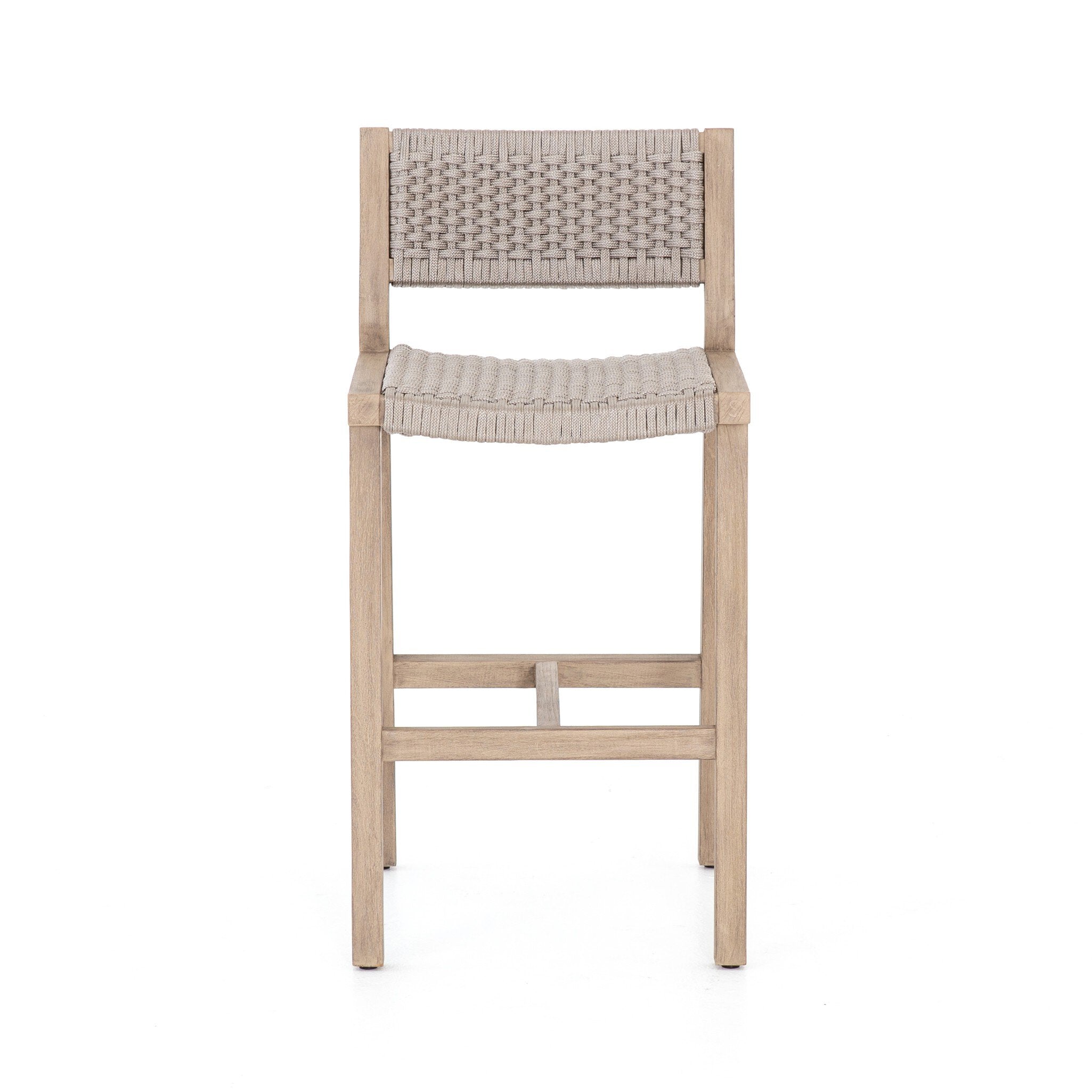 Delano Outdoor Counter Stool - Thick Grey Rope | Washed Brown