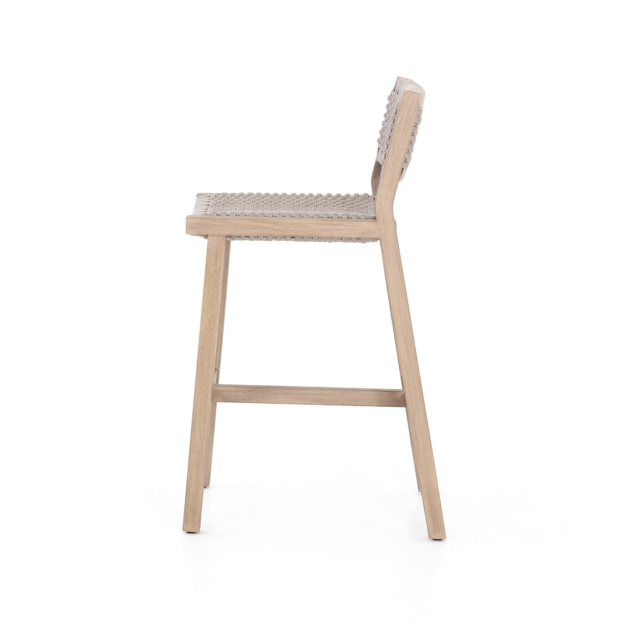 Delano Outdoor Counter Stool - Thick Grey Rope | Washed Brown