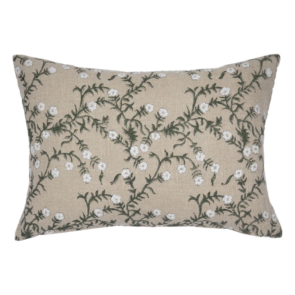 Jaimala Olive on Natural Pillow